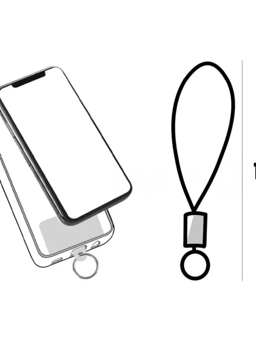 Bling Studded Phone Loop Holder Keyring Lanyard